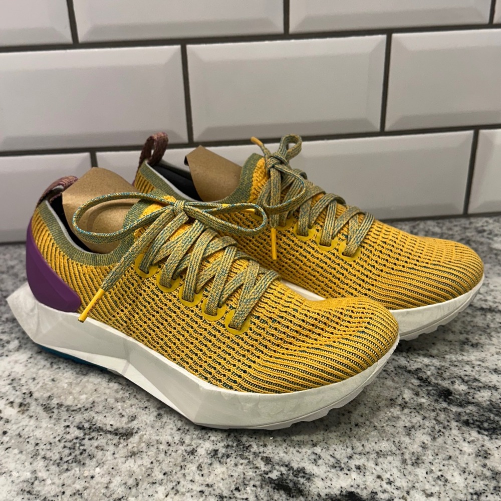 Allbirds Women 5.5 Tree Flyers Thrive Yellow Running Sneakers SwiftFoam Athletic